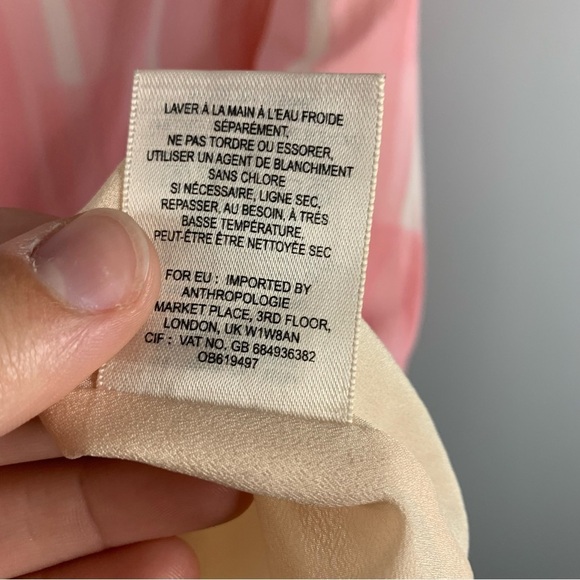 Anthropologie Maeve Avalonne Pink One Shoulder Asymmetric Silk Pink Mini Dress 8 - Picture 4 of 12